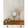 Gold Metal Mini Tripod Retro Masa Saati 45×26 cm