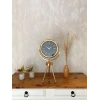 Gold Metal Mini Tripod Sade Masa Saati 45×26 cm