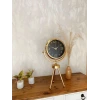 Gold Metal Mini Tripod Siyah İnci Masa Saati 45×26 cm – Şık ve Modern Dekoratif Tasarım