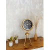Gold Metal Mini Tripod Zarif Masa Saati 45×26 cm