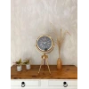 Gold Metal Mini Tripod Zarif Masa Saati 45×26 cm