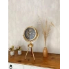 Gold Metal Mini Tripod Zarif Masa Saati 45×26 cm