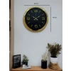 Gold Modern Rakamlı 40 Cm Metal Duvar Saati