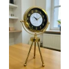 Golden Marble Üç Ayaklı Metal Masa Saati