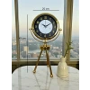 Golden Marble Üç Ayaklı Metal Masa Saati