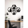 HexaLeaf – Tropikal Yaprak Desenli Altıgen Ahşap Duvar Dekoru