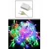 İpek Yıldızı® 10 Metre 100 Ledli 8 Fonksiyonlu Karışık Renkli RGB Led Lamba