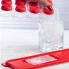 İpek Yıldızı® 12li Kapaklı Yapışmaz Silikon Tabanlı Plastik Küp Buz Kalıbı
