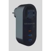 İpek Yıldızı® 2 USB,1 TYPE-C Girişli 1li Çocuk Korumalı,Isıya Karşı Dayanıklı 2500Watt Termal Akım Korumalı Priz