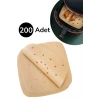 İpek Yıldızı® 200 Adet Air Fryer Pişirme Kağıdı Tek Kullanımlık Pişirme Kağıdı Delikli Kare Model