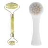İpek Yıldızı® 2li Set Çift Taraflı Cilt Temizleme Fırçası ve Yeşim Taşı Çift Taraflı Cilt Masaj Aleti