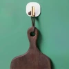 İpek Yıldızı® 2li Yapışkanlı Retro Askılık Dolap Kapak Kulpu Beyaz