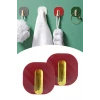 İpek Yıldızı® 2li Yapışkanlı Retro Askılık Dolap Kapak Kulpu Kırmızı