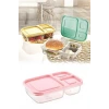 İpek Yıldızı® 3 Bölmeli Sefer Tası Pratik Kolay Gıda Diyet Saklama Erzak Kabı