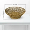 İpek Yıldızı® 31 cm Plastik Rattan Servis Çanağı – Doğal Hasır Görünümlü Dekoratif Meyve, Ekmek ve Sunum Kasesi