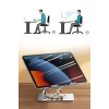 İpek Yıldızı® 360 Derece Dönebilen Yükseltilmiş Masaüstü Ayarlanabilir  Metal Tablet Standı