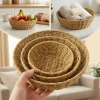 İpek Yıldızı® 3’lü Plastik Rattan Çanak Seti – Hasır Görünümlü İç İçe Geçebilen Sunum ve Düzenleme Kaseleri, Mutfak & Masaüstü Çok Amaçlı Organizer