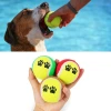 İpek Yıldızı®  3lü Renkli Desenli Tenis Topu Kedi Köpek Oyuncağı