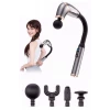 İpek Yıldızı® 4 Farklı Başlıklı Uzun Saplı Derin Doku Masaj Tabancası, Boyun, Omuz ve Sırt için Ergonomik Saplı Çoklu Masaj Modlu Taşınabilir Masaj Al