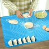 İpek Yıldızı® 40*50 cm Silikon Ölçekli Kullanımı Kolay Hamur Açma Matı Ekmek Mantı Makarna Hamuru Yoğurma