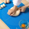 İpek Yıldızı® 40*50 cm Silikon Ölçekli Kullanımı Kolay Hamur Açma Matı Ekmek Mantı Makarna Hamuru Yoğurma