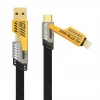 İpek Yıldızı® 4in1 65W Hızlı Şarj Kablosu – Type-C to USB-A + Type-C to Lightning, 27W PD Destekli Çoklu Şarj Kablo