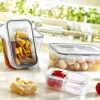 İpek Yıldızı® 4lü İç İçe Sızdırmaz Contalı Kilitli Kapaklı Plastik Erzak Saklama Kapları LC315