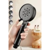 İpek Yıldızı® 5 Fonksiyonlu Yüksek Basınçlı Ayarlanabilir Siyah Duş Başlığı