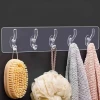 İpek Yıldızı® 5li Güçlü Yapışkanlı Şeffaf Duvar Askısı Banyo Mutfak Düzenleyici Pratik Askılık