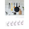 İpek Yıldızı® 5li Güçlü Yapışkanlı Şeffaf Duvar Askısı Banyo Mutfak Düzenleyici Pratik Askılık