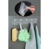 İpek Yıldızı® 5li Güçlü Yapışkanlı Şeffaf Duvar Askısı Banyo Mutfak Düzenleyici Pratik Askılık