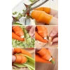 İpek Yıldızı® 5 Parça Pratik Parmak Koruyucu 1 Parça Baş Parmak Bıçaklı Eldiven Sebze Meyve Soyucu Kesme Ayıklayıcı Silikon Set