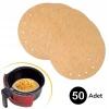 İpek Yıldızı® 50 Adet Air Fryer Pişirme Kağıdı Tek Kullanımlık Gıda Pişirme Kağıdı Delikli Yuvarlak Model