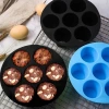 İpek Yıldızı® 7 Gözlü Silikon Çok Amaçlı Airfryer Muffin Cupcake Kek ve Çörek Pişirme Kalıbı