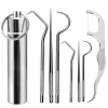 İpek Yıldızı® 7 Parça Paslanmaz Çelik Ağız Diş Tartar Sökücü Temizlik Bakım Seti