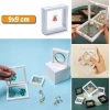 İpek Yıldızı® 9x9 cm Standlı 3D Takı Ziynet Hatıra Koleksiyon Saklama Kutusu Şeffaf Film Çerçevesi