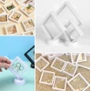 İpek Yıldızı® 9x9 cm Standlı 3D Takı Ziynet Hatıra Koleksiyon Saklama Kutusu Şeffaf Film Çerçevesi