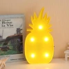 İpek Yıldızı® Ananas Şeklinde Ledli Dekoratif Eğlenceli Çocuk Gece Lambası