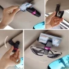 İpek Yıldızı® Araç İçi Güneşliğe Takılan 2li Gözlük,Kart,Para Takmalık Aparat