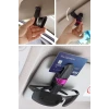 İpek Yıldızı® Araç İçi Güneşliğe Takılan 2li Gözlük,Kart,Para Takmalık Aparat