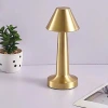 İpek Yıldızı® Çatı Model Gold Renk Şarjlı Dokunmatik 3 Renkli LED Masa Lambası