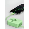 İpek Yıldızı® Cep Tipi Telefon Tutuculu Makaralı Uzayıp Kısalabilen 3ü 1 Arada USB Şarj Kablosu