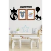 İpek Yıldızı® DECO103 Supermen Dekoratif Duvar Süsü Tablo Aksesuar Ahşap Tasarım Hediye Pano Sticker Seti