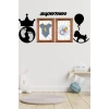 İpek Yıldızı® DECO103 Supermen Dekoratif Duvar Süsü Tablo Aksesuar Ahşap Tasarım Hediye Pano Sticker Seti
