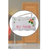 İpek Yıldızı® Decotown My Room Benim Odam Dekoratif Çiçek Desenli Kapı Askısı