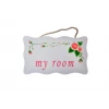 İpek Yıldızı® Decotown My Room Benim Odam Dekoratif Çiçek Desenli Kapı Askısı