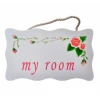 İpek Yıldızı® Decotown My Room Benim Odam Dekoratif Çiçek Desenli Kapı Askısı