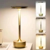 İpek Yıldızı® Eskitme Gold Kasa Dokunmatik Şarjlı Masa Lambası – 3 Renk Işık Modlu, LED Aydınlatmalı, Modern & Dekoratif Abajur