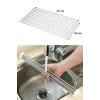 İpek Yıldızı® Evye Üstü Katlanır Nihale Paslanmaz Çelik Pratik Sebze Meyve Bulaşık Kurutma Süzgeci