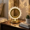 İpek Yıldızı® Güneş Şeklinde Kristal LED Masa Lambası – Dokunmatik, 3 Renk Işık Modlu, Şarjlı Mini Dekoratif Gece Lambası